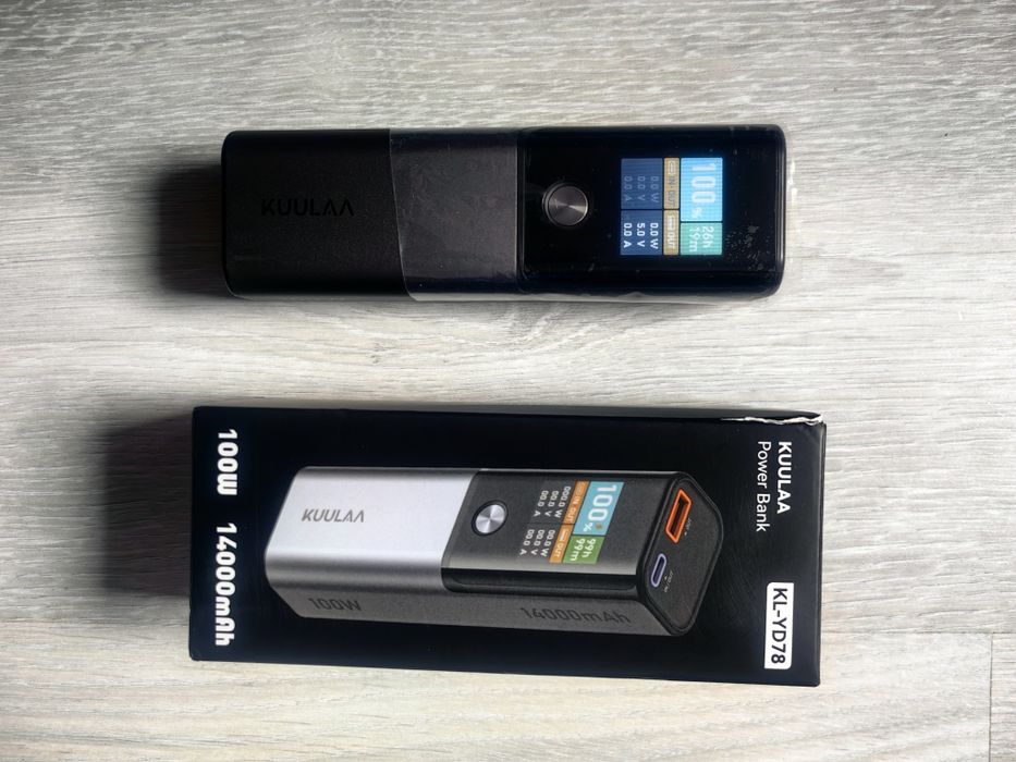 Powerbank Kuulaa KL-YD z kolorowym wyświetlaczem 14000mAh 100W