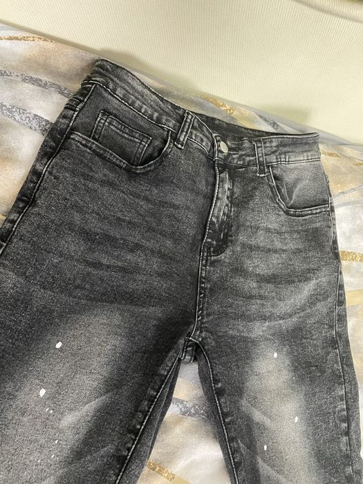 black custom flared jeans / чорні кастомні флеред джинси