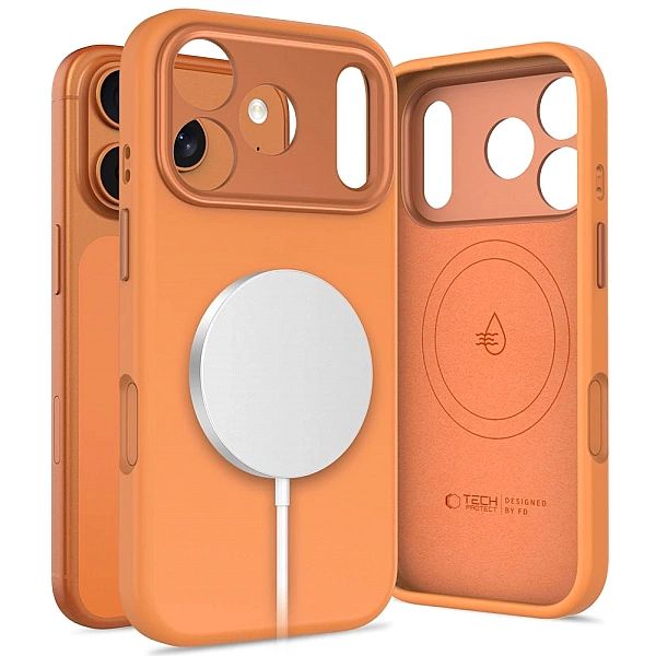 Etui Tech-Protect Uniq MagSafe MagSafe na iPhone 17 Pro - pomarańczowe