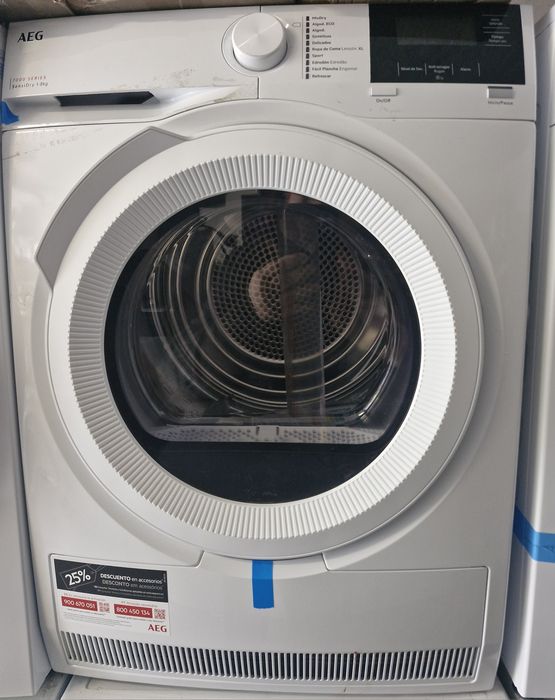 Máquina de secar roupa AEG 8kg bomba de calor