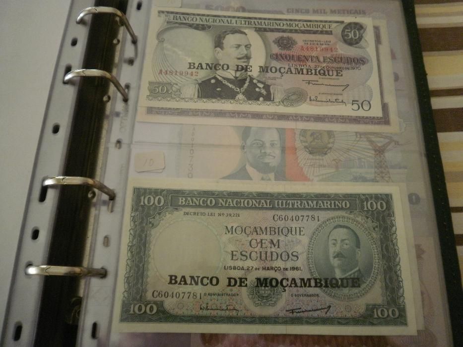 4 Notas de MOÇAMBIQUE do BANCO Nacional ULTRAMARINO com Recarga