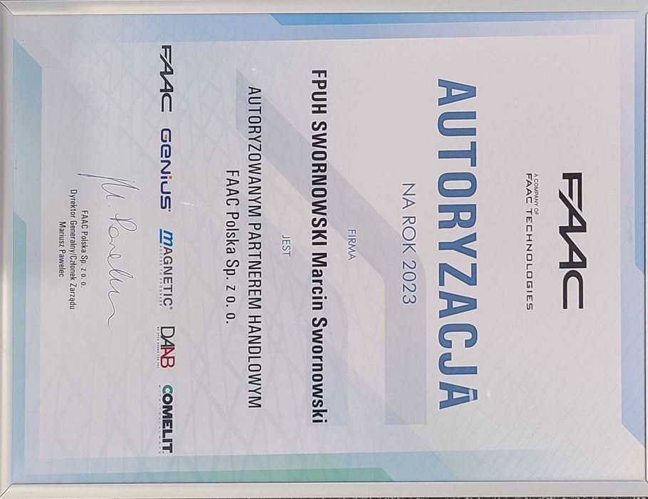 Automat FAAC Genius Blizzard 500