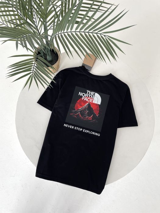 Футболка The North Face гори/футболка тнф чоловіча з горами чорна/біла