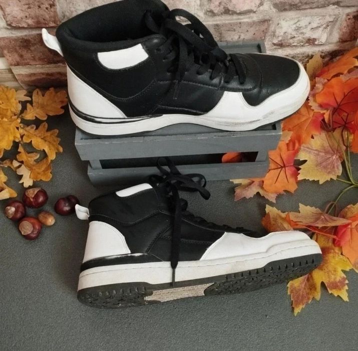 VANITY sneakersy za kostkę r. 43 czarno-białe  MĘSKIE