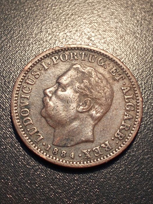 ¼ Tanga - Luís I - Calcutá - India Portuguesa - 1884	- Cobre - Soberba