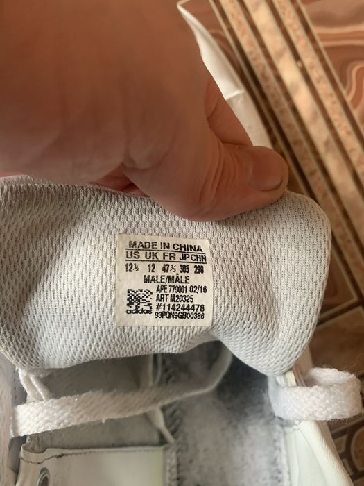 Оригинальные кожанные кроссовки кеды adidas stan smith 47размер