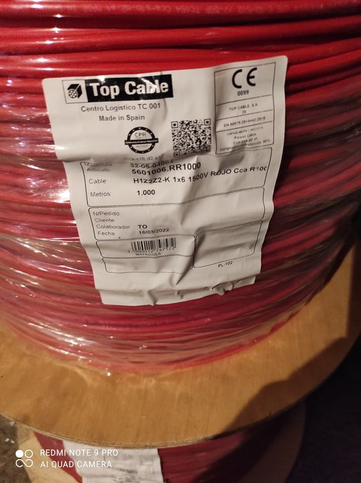 Solar кабель 6мм європейського виробництва для сонячних панелей