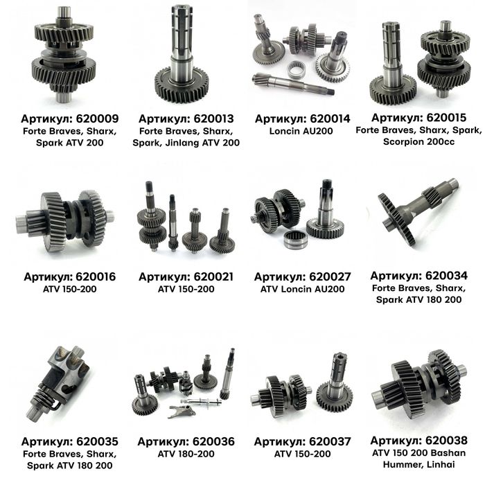 Коробка передач вали шестерні квадроцикла