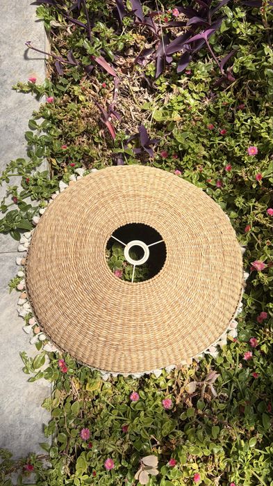 Candeeiro de teto boho vime 60cm