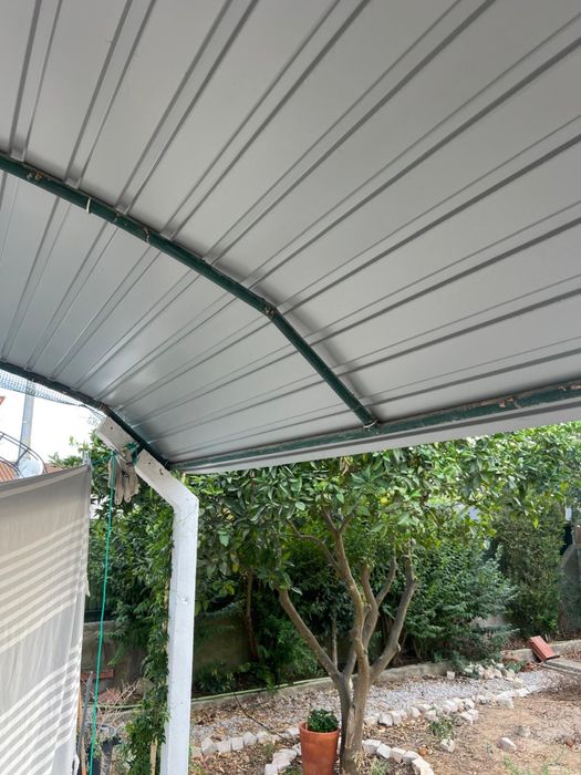 Telheiro integral 6 Metros extrutura e chapa galvanizana cor de tijolo