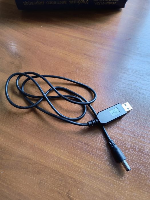 USB → DC 12V Power Boost кабель 5.5×2.1 мм 1м для роутера, камер