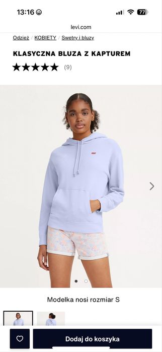 Bluza z kapturem levis