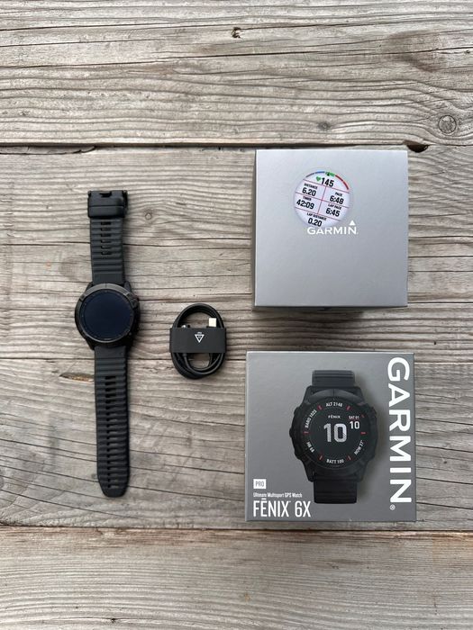 Garmin Fenix 6X Pro GPS – stan idealny, 51 mm, Black Edition