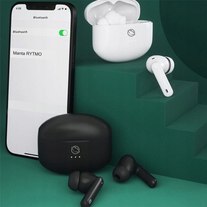 Słuchawki Bezprzewodowe Douszne Manta Rytmo Czarne