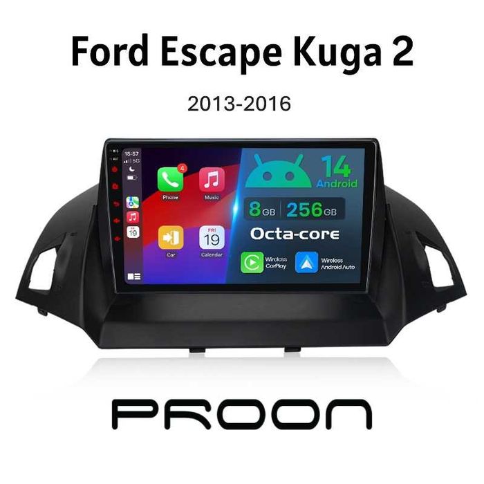 Auto Rádio Ford kunga Android 10 para modelos do Ano 2013 a 2016
