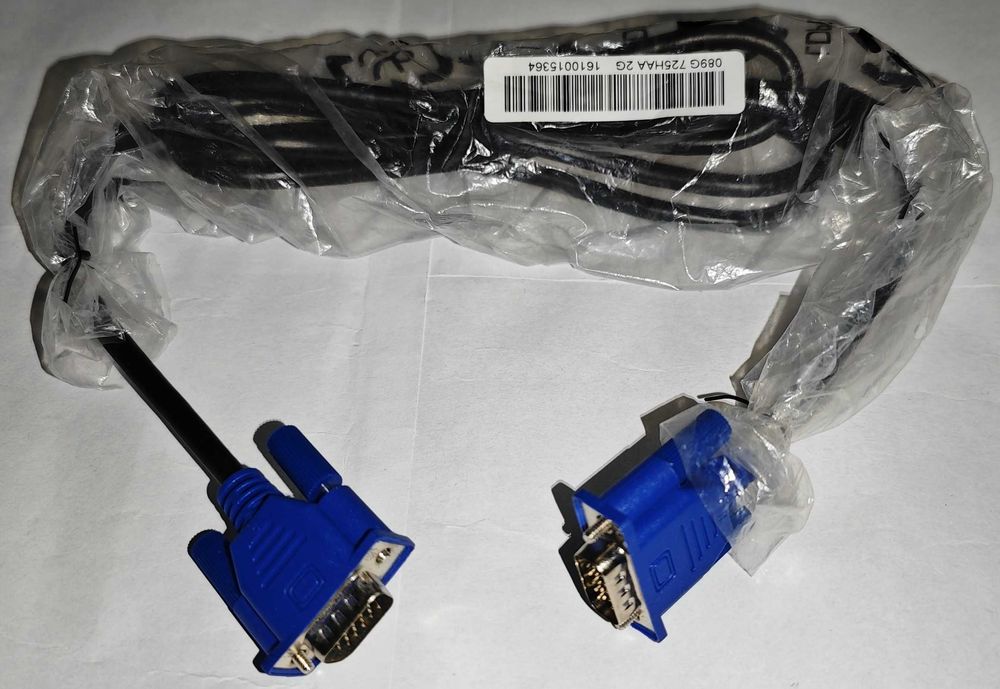 Kabel VGA, złącza 15-pin, wtyczki: męska-męska, dł. 160 cm