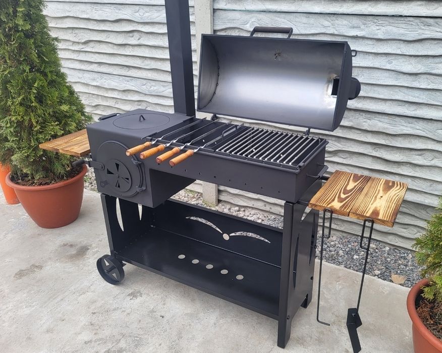 5мм! УСИЛЕННЫЙ! Мангал 4в1: Коптильня, Барбекю, Печь под казан