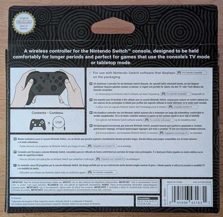 Nintendo Switch Pro Controller Legend of Zelda Tears of the Kingdom