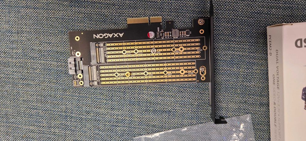 Adapter PCI Axagon do NVMe & SATA M.2 SSD