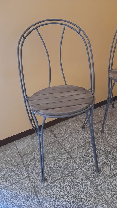 Krzesło ogrodowe  , metalowe ,drewno, 2 szt
