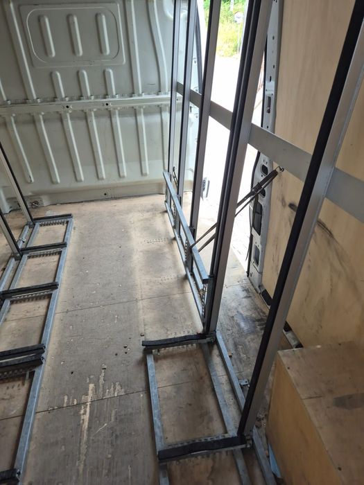 Cavalete porta-vidros de ALUMÍNIO p/ transporte no interior do veículo