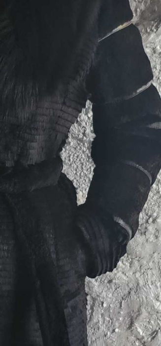 Włoskie futerko długie lis naturalny roz 40-42