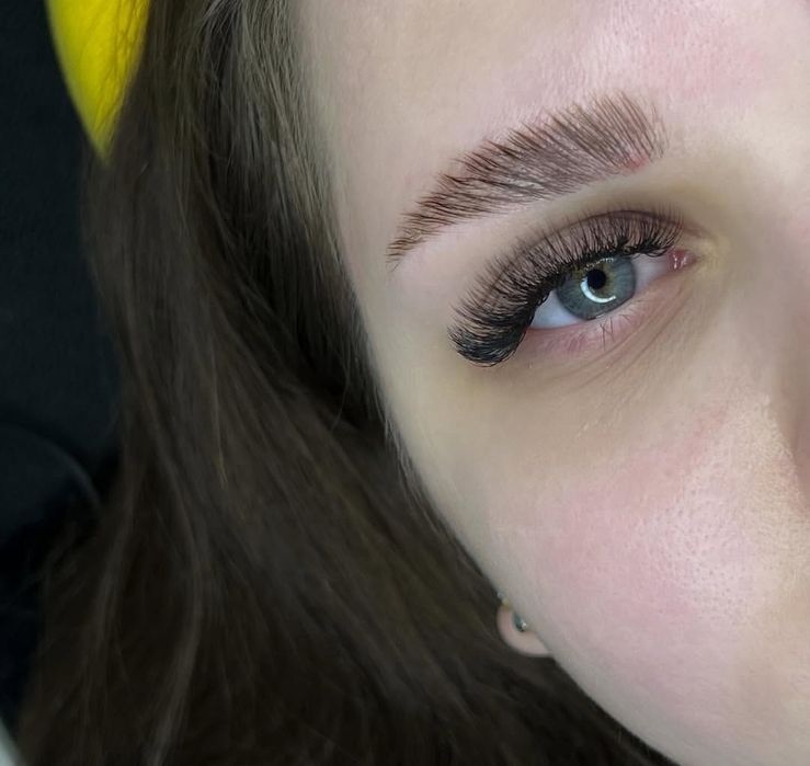 Наращивание ресниц, ламинирование, ботокс. Коррекция и окрашив. бровей