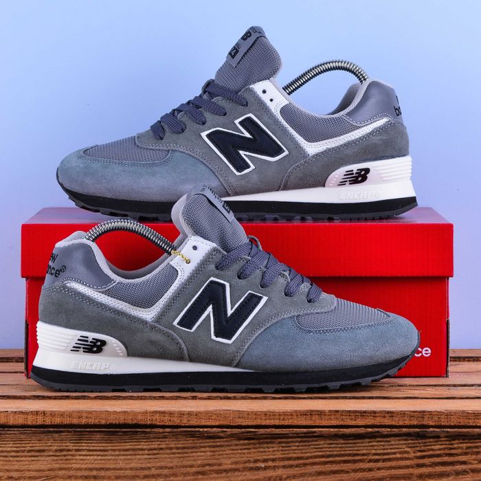 (2137) Чоловічі Кросівки New Balance 574 сірі замшеві (41-46)