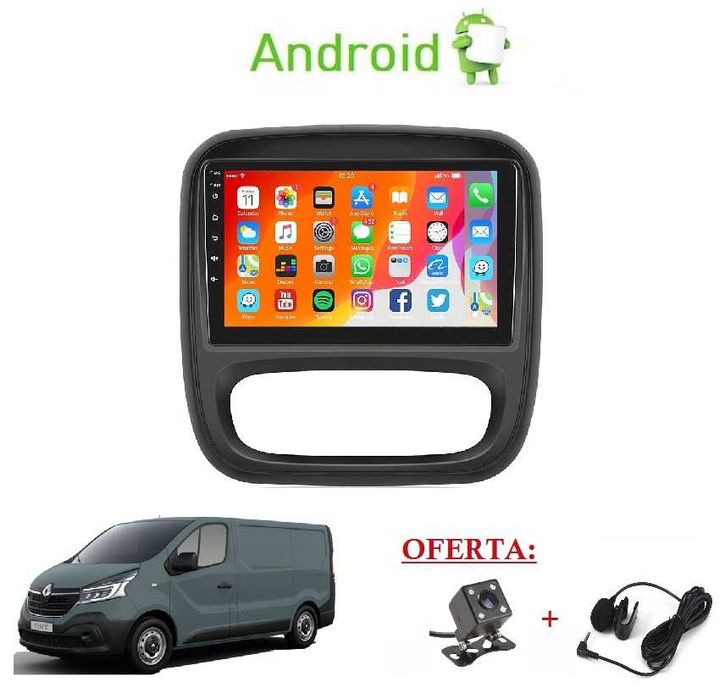 Rádio 9" 2DIN • Trafic / NV300 / Talento / Vivaro • Android [4+64GB]