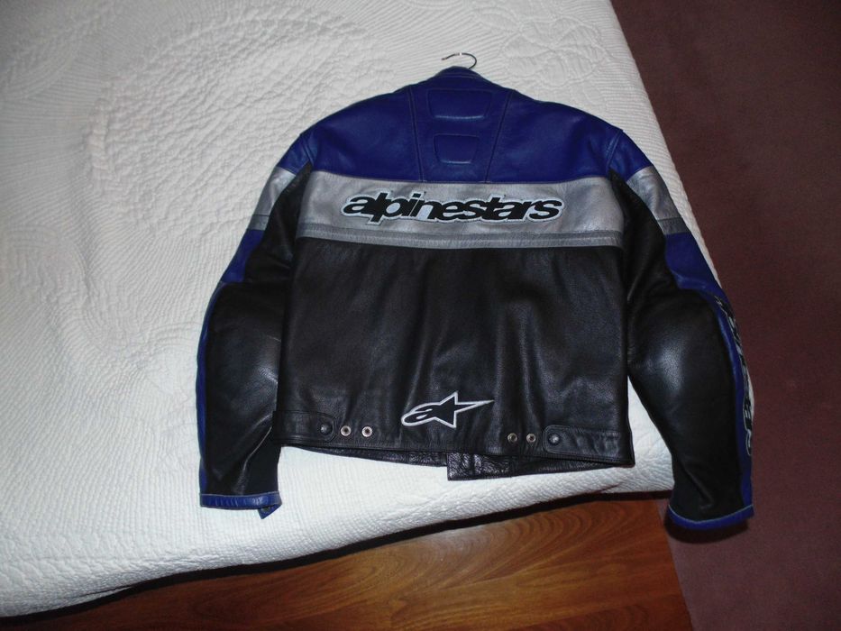 casaco blusao alpinestars pele motard