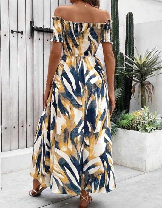 Vestido Padrão Colorido