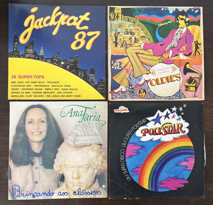 Coleção de 34 Discos de Vinil Originais (Anos 60/70/80/90) – Rock, Punk, Fado e Pop