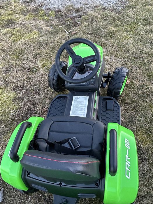 Traktor na akumulator z Przyczepką Pilot 12V Miękkie koła EVA