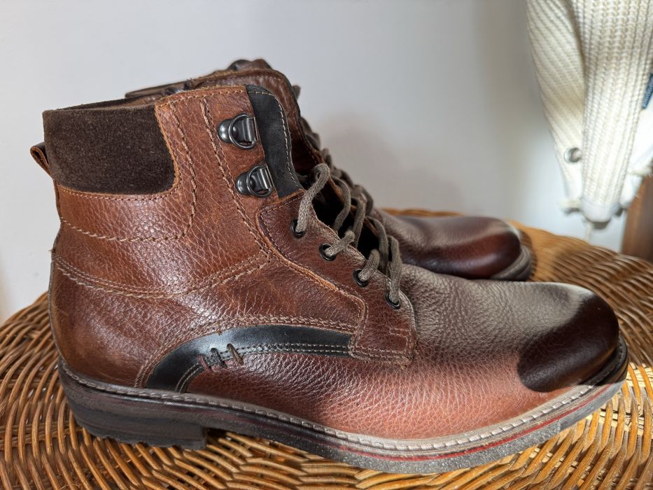 Trzewiki męskie skórzane
