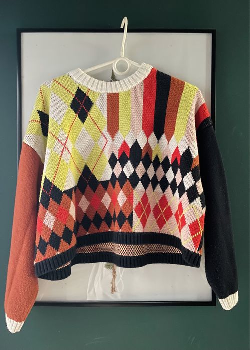 Sweter w geometryczny wzór Topshop r. 36