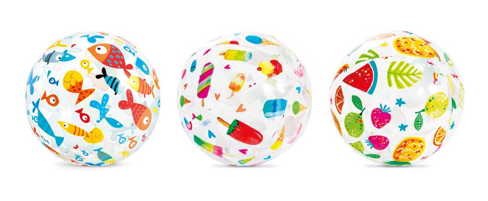 Intex piłka dmuchana 51 cm plażowa basenowa kolorowa