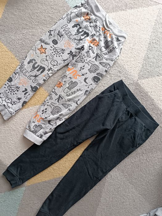 Spodnie dresowe 122,128 rurki joggersy jeans