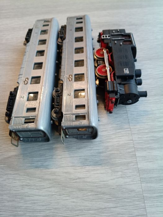 Locomotiva a vapor Jouef DC + carruagens, H0, 1/87