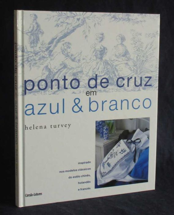Livro Ponto de Cruz em azul & branco Helena Turvey