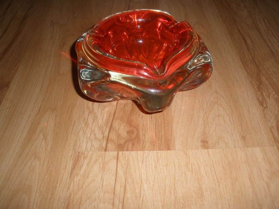 ваза-пепельница из чешского стекла