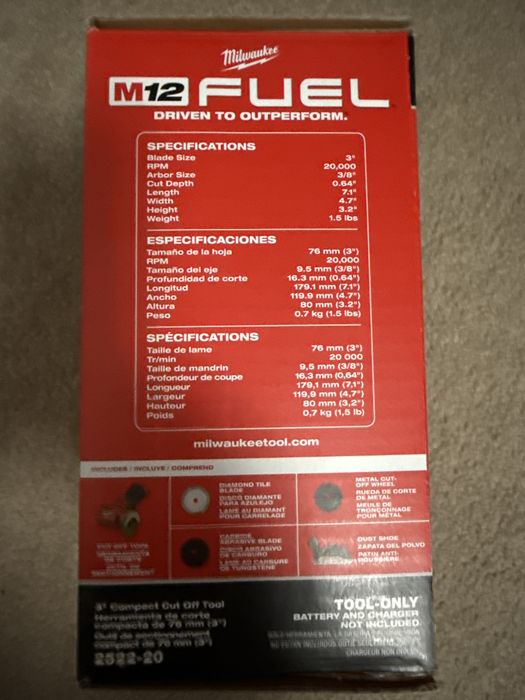 Szlifierka kątowa Milwaukee FCOT, srednica tarczy 76mm