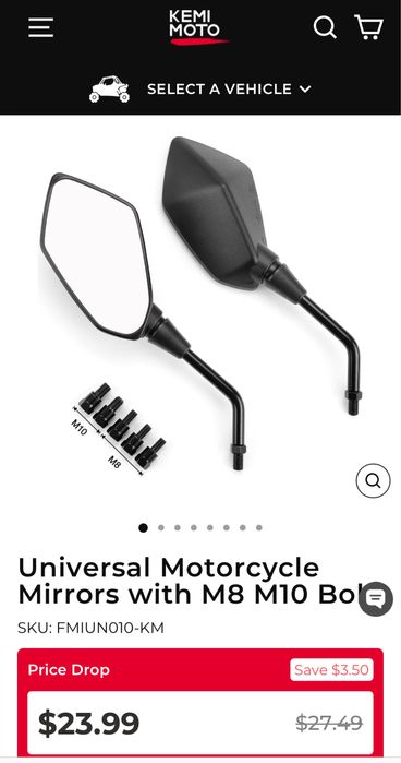 Espelhos de mota (universais)