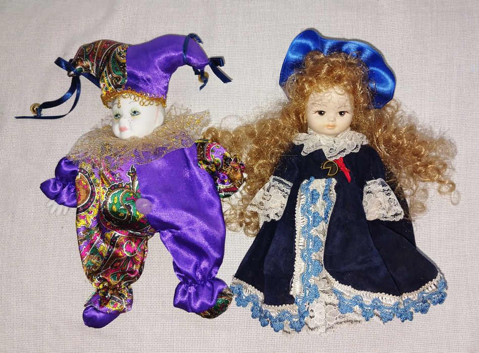 Кукла Фарфоровая Клоун 25см Германия