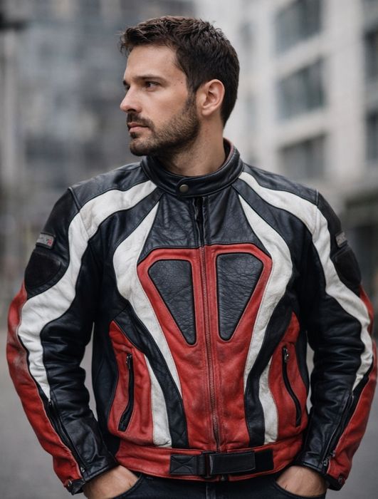 Мотокуртка кожаная с защитой,probiker,мотозахист, шкіряна,красная,