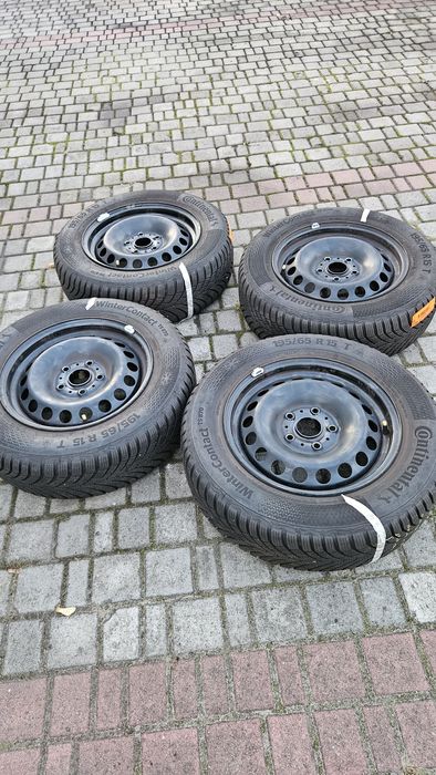 Opony zimowe 195/65X15 Continental z felgami VW