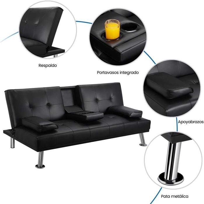 Sofá cama com oferta de TV LG 42" (108 cms)