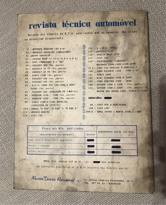 Revista Tecnica Automovel (RTA) n. 125