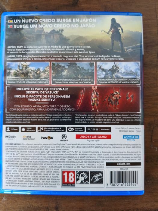 Assassin's creed shadows PS5 Special edition