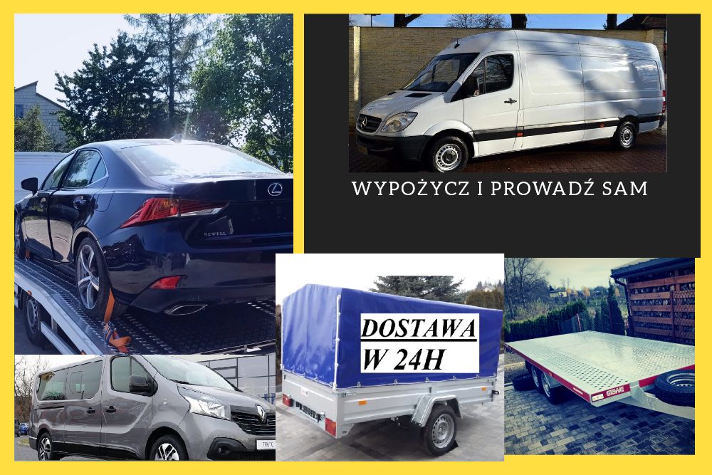POMOC DROGOWA TRANSPORT 7T holowanie AutoLaweta Wynajem busa przyczep