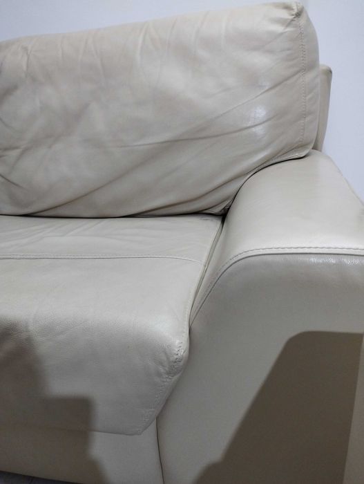 Sofá Pele creme - Ezarte